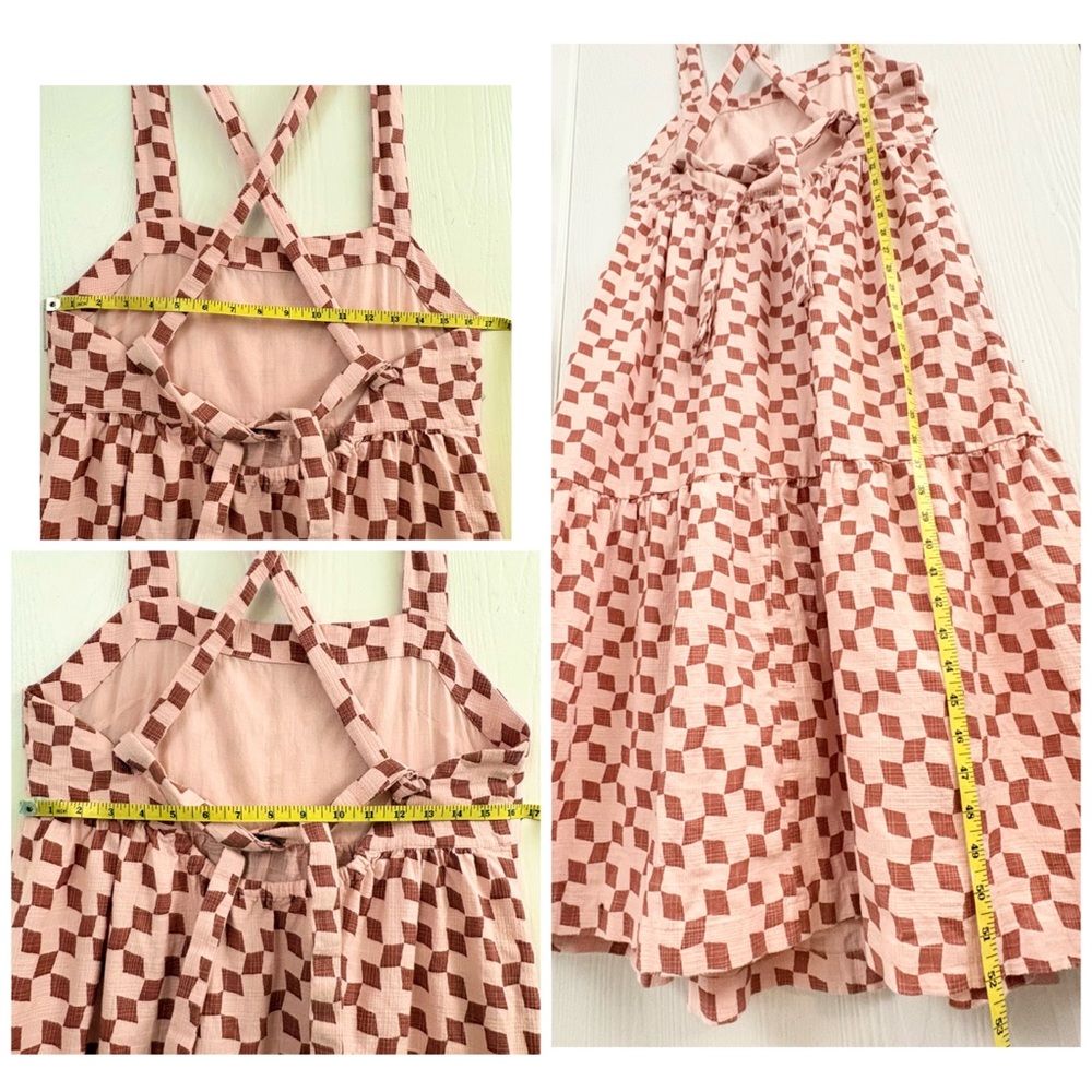 Madewell Cicely Tiered Midi Dress in Geo
Checkerboard Pink Oyster Size 10 - Picture 9 of 12